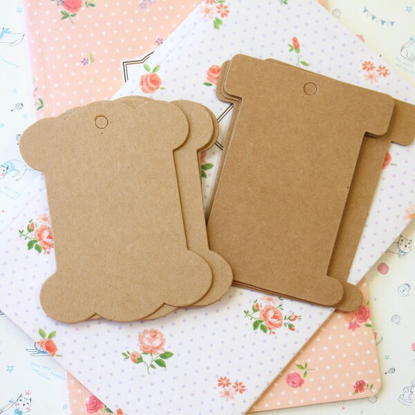 Kraft card spool bobbin blanks