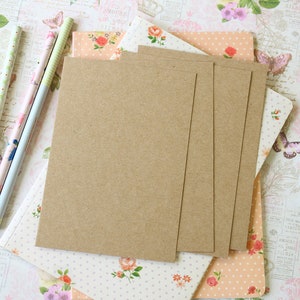 Cartes postales vierges extra épaisses Eco Kraft, 350 g