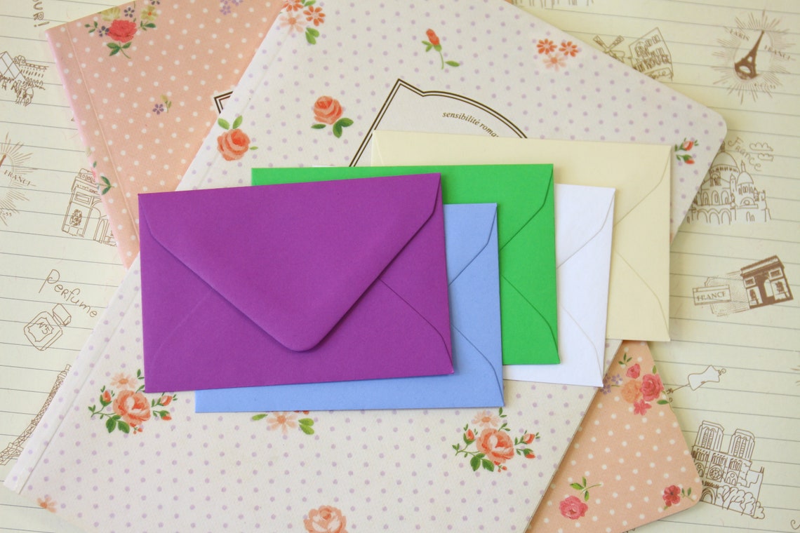 Hammered Ivory Colour Mini Envelopes and Note Cards Etsy