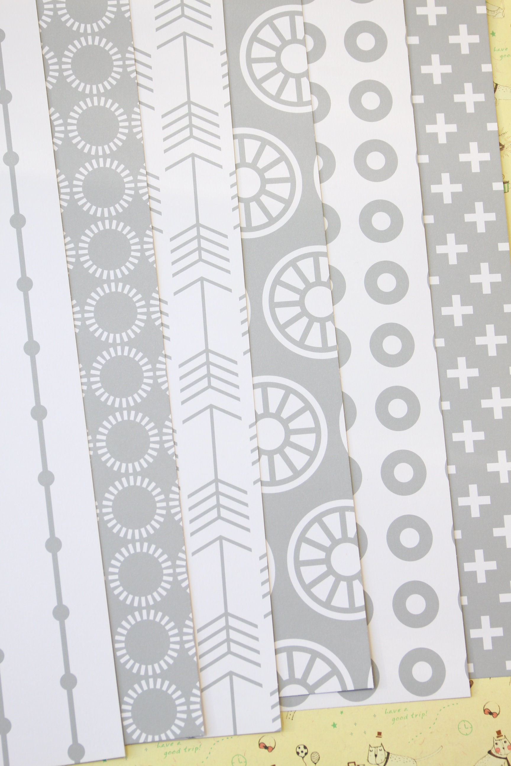 Set 02 Grey And White Patterns Printed Card Stock 250gsm Etsy UK