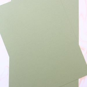 Moss Green Matte Colour Card Stock 240gsm image 2
