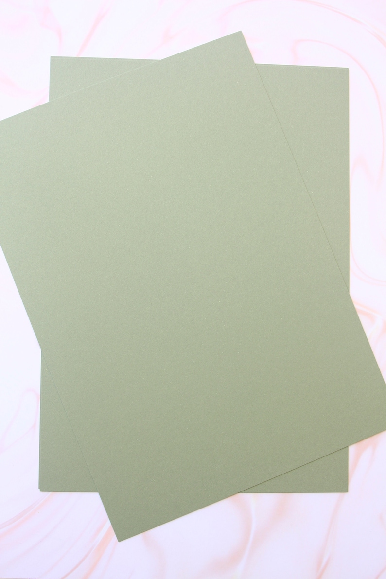 Moss Green Matte Colour Card Stock 240gsm image 2