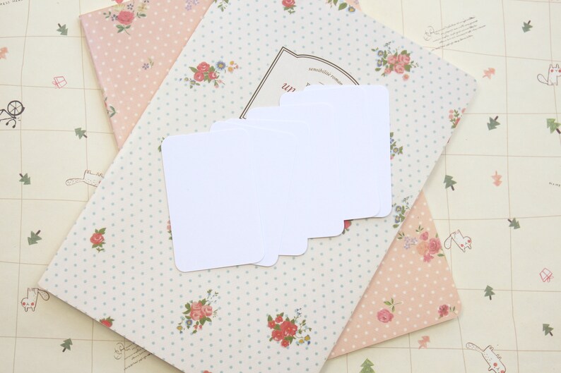 Cotton White Craft Style colour handmade blank business cards image 4