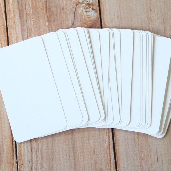 50pc Elegant LINEN White Lakeland Series Business Card Blanks