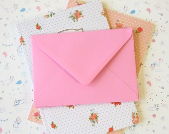 Rose Pink vintage series blank C6 envelopes