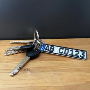 Personalized car keychain - 3D printed bicycle keychain made of environmentally friendly PLA