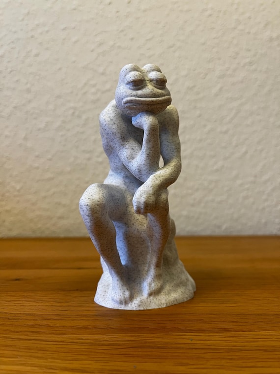 The Thinker Pepe Statue - 3D Printed Figure - Etsy