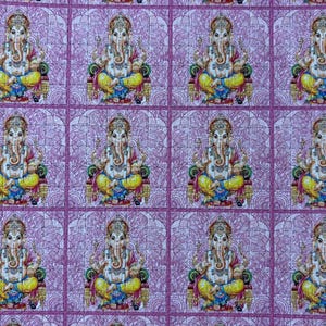 Blotter Art - Ganesha Dio indù rosa - 22,5 cm x 18 cm 500 Buvards Raro Blotter Art vintage Induismo blotter Shiva Buddha Om Psichedelico