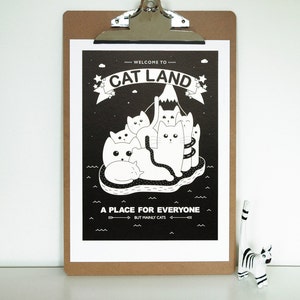 Cat Art - Cat Print - Home Decor - Cat Lover Print - Cat Illustration - Cat Gifts - Wall Art - Fat Kitty