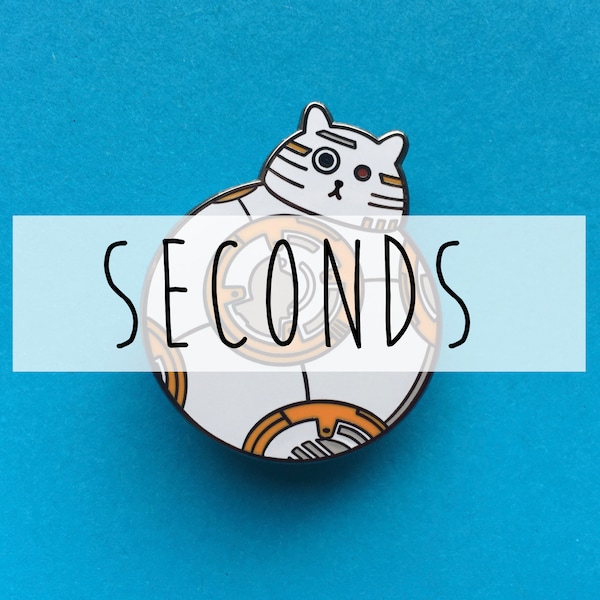 BB8 Pin - Star Wars Enamel Badge - Lapel Pin - Cat brooch - Fat Kitty - White Cat Brooch - Cat Pin - Cat Droid pin - Hard Enamel Cat Brooch