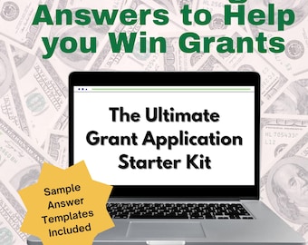 Grant Application Starter Kit | Templates & Worksheets (Digital Download)
