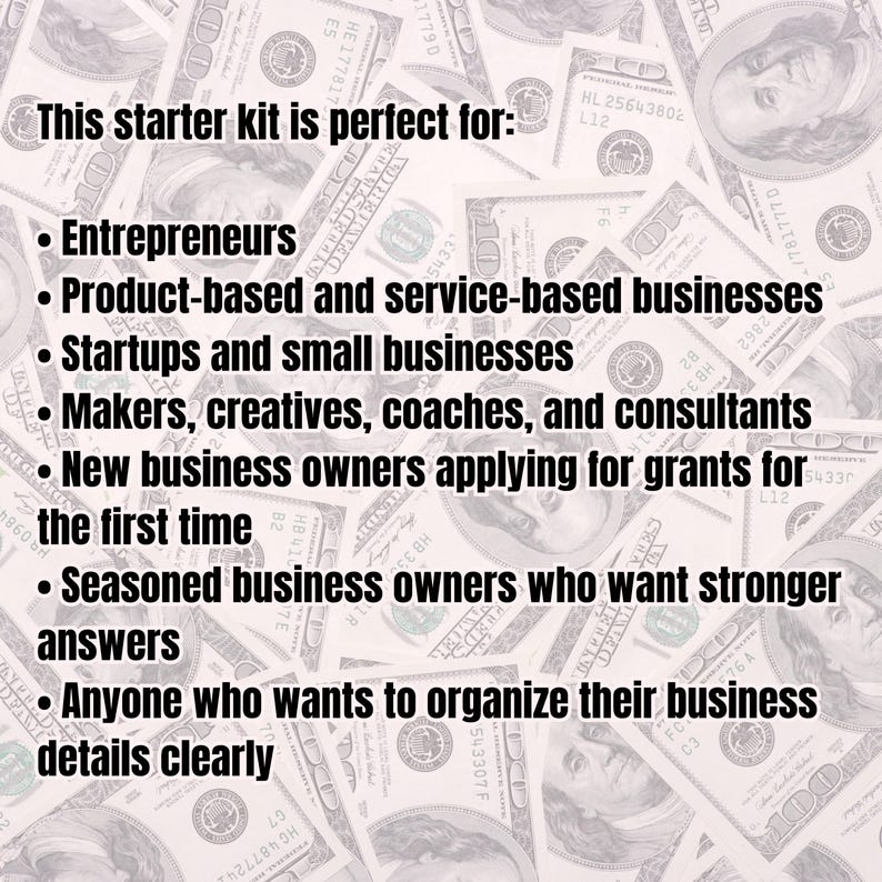 Grant Application Starter Kit | Templates & Worksheets (digital ...