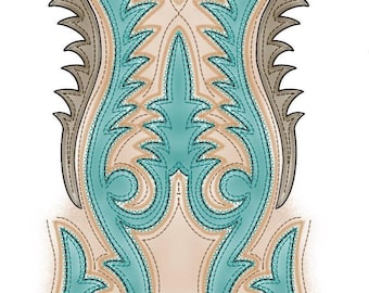 Cowboy Boot Stitching -PNG -Western- Punchy- Farming- Cattle- Cows- Ranchy- Ranch- Beef -Stitched -Stitches -Cowboy -Sublimation-Cowgirl