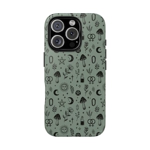 Phone Case, Witchy Sapphic Sage Green, LGBTQ Lesbian Representation, Tough, Protective Cover, Unique Gift