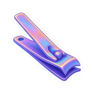 Lesbian Pride Rainbow Nail Clippers Sticker, LGBTQ Sticker, Gay Rights Decal, LGBT Visibility, Queer Representation, WLW