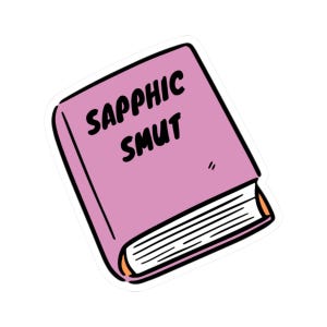 Lesbian Pride Sapphic Smut Book Sticker, LGBTQ Representation Decal, Gay Pride Book Lover Gift, Subtle LGBTQ Visibility, Vinyl