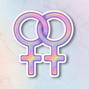 LGBTQ Aufkleber, Regenbogen Doppel Venus Aufkleber, Aufkleber für Schwule, LGBTQ+ Aufkleber, LGBTQ+ Aufkleber, LGBTQ+, LGBTQ+