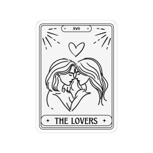 Pegatinas de tarot para amantes del orgullo lésbico, pegatinas LGBTQ, calcomanías de derechos de los homosexuales, visibilidad LGBT, representación queer