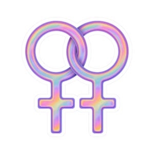 LGBTQ Aufkleber, Regenbogen Doppel Venus Aufkleber, Aufkleber für Schwule, LGBTQ+ Aufkleber, LGBTQ+ Aufkleber, LGBTQ+, LGBTQ+