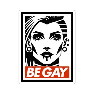 Gay Pride Sticker, Obey, LGBTQ, Queer Decal, Rainbow Pride Sticker, Equality Sign Sticker, WLW, Sapphic