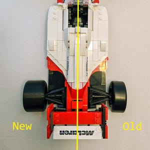 Lego ICONS McLaren MP4 / 4 & Ayrton Senna Ersatzräder auf die richtige Größe skaliert