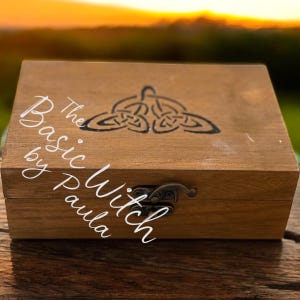 Celtic Knot Wooden Box: Handcrafted Trinket Storage