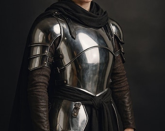 Lady Knight Steel Armor Set – Medieval Cuirass, Pauldrons, Tassets
