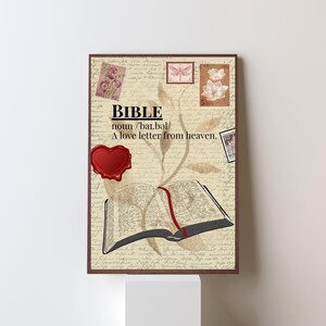 La carta de amor más grande del cielo, arte mural cristiano, póster bíblico, impresión mural artística cristiana, regalo cristiano, versículo bíblico de Pascua