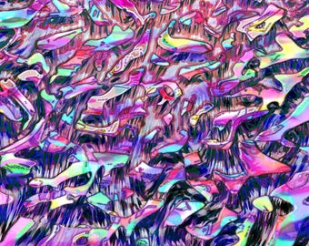 Print - "Sea of Spectra" | Iridescent Abstract Fine Art Print | Fluid Dreamlike Wall Art for Modern, Maximalist & Eclectic Spaces (Unframed)