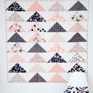 PDF PATTERN--Minimal Triangles Quilt Pattern
