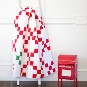 PDF PATTERN--The Holiday Irish Chain Quilt Pattern (Immediate Download)