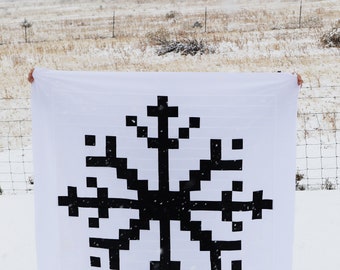 MUSTER (PDF)--Skandinavisches Schneeflocken-Quilt-Muster