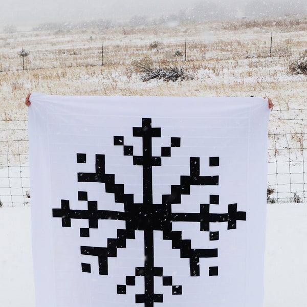 PATTERN (PDF)--Scandinavian Snowflake Quilt Pattern