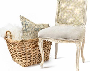 French Louis XV Cane Back Painted Chair c. 1880 from estate of well-known artist