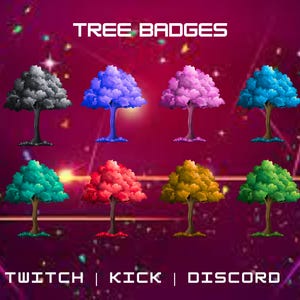 Tree Sub Badges For Twitch, YouTube, Discord | Stream Badges | Twitch Sub Badges | Discord Roles | Bit Badges.