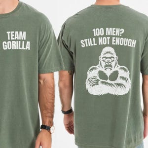 100 Guys vs 1 Gorilla Meme, Gorilla Shirt, Meme T-Shirt, Gorilla vs 100 Men Tee, Gorilla Meme Gift, Ape Shirt, Monkey T-Shirt, Funny Shirt