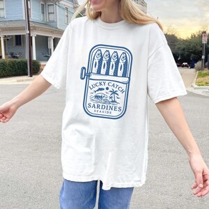 Tinned Sardines Shirt Sardine T-Shirt Coastal Tee French Aesthetic Coastal Grandma Vintage Sardine Fish Shirt Downtown Girl Ocean Gift