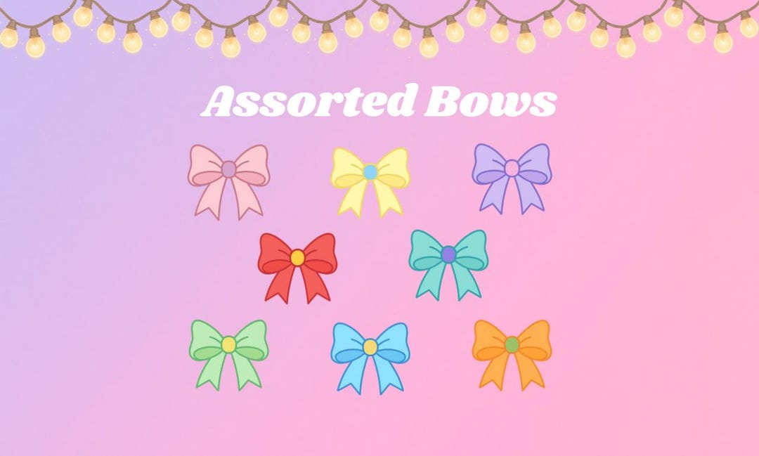 8 Premade Assorted Bows for Twitch Channel Points - Etsy