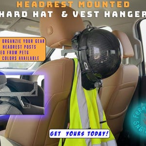 3Dプリントのヘルメットハンガー。トラックの整理整頓。