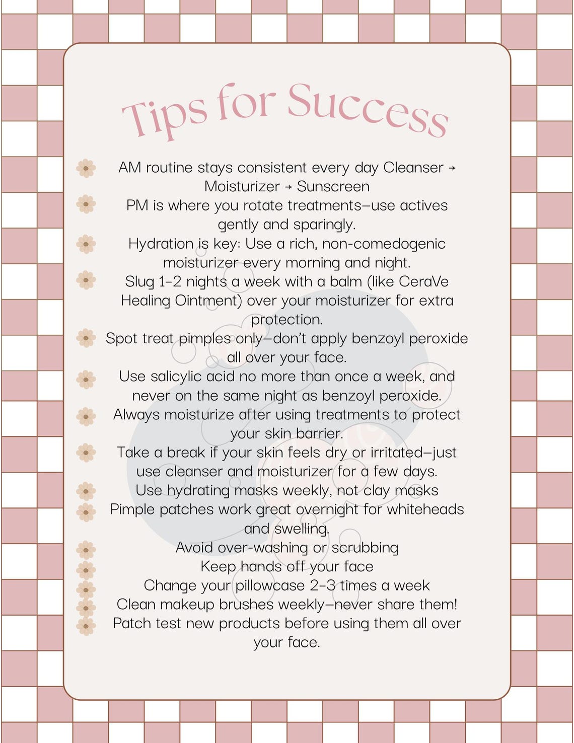 Dry Skincare Routine Chart | AM PM Schedule, Editable Canva Template ...