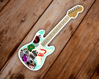 Custom Billie Joe Armstrong Mini Guitar Blue From Green Day