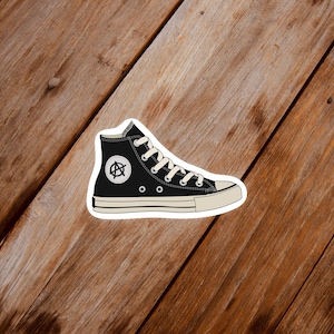 Anarchy Sticker, Converse Sticker, Punk Rock Style, Laptop Sticker, Water Bottle Sticker, Sticker Gift, Punk Stickers