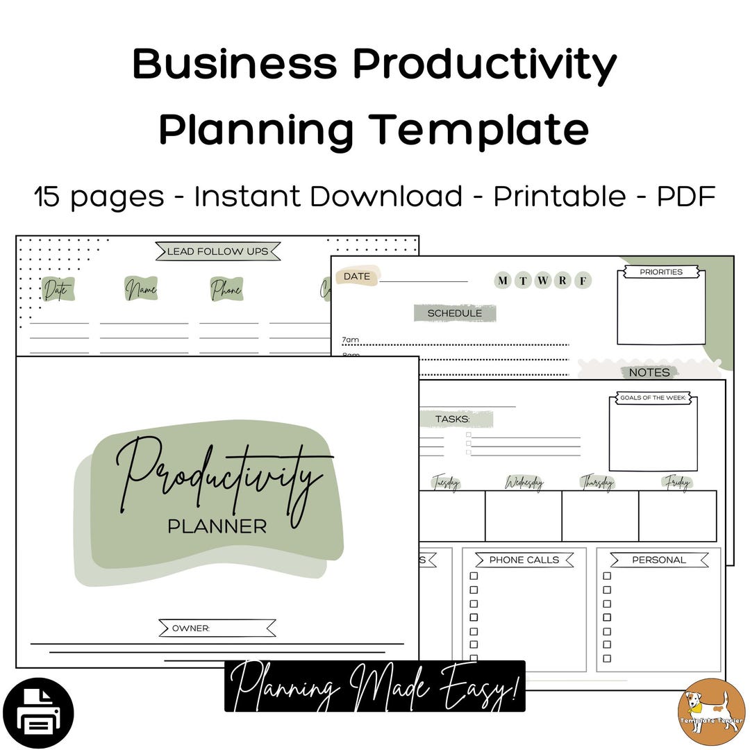productivity templates in excel - free download ... Editable Business Productivity Template Digital Download Printable PDF ...