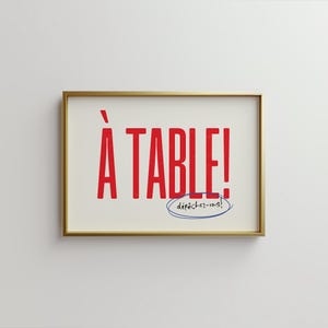 À Table French Bistro Poster: Vintage Kitchen Wall Art (Digital Download)