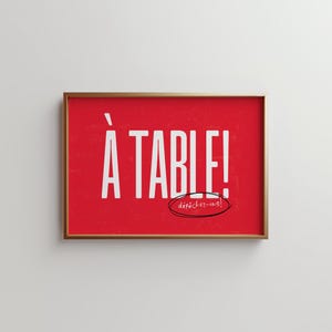 À Table French Bistro Poster: Vintage Kitchen Wall Art (Digital Download)