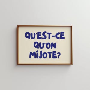 French Quote Kitchen Print: Vintage Retro Wall Art (Digital Download)