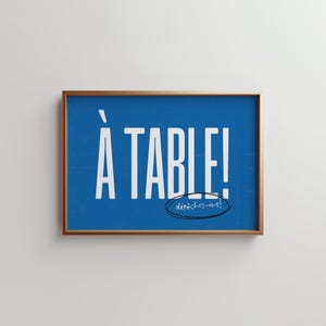 À Table French Bistro Poster: Vintage Kitchen Wall Art (Digital Download)