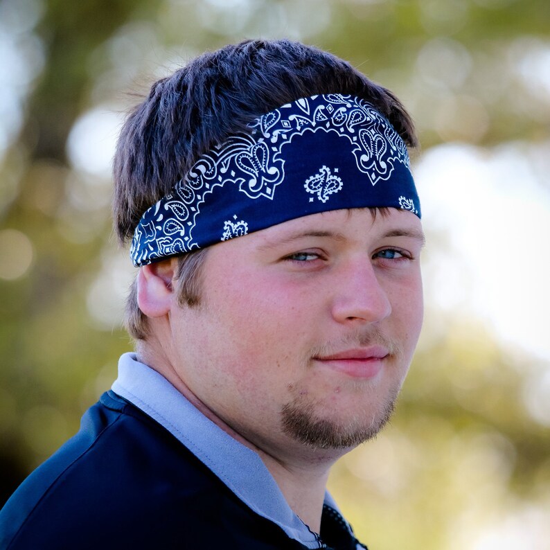 Men's Bandanna Headscarves Mens Headwrap Head Wrap Man Etsy