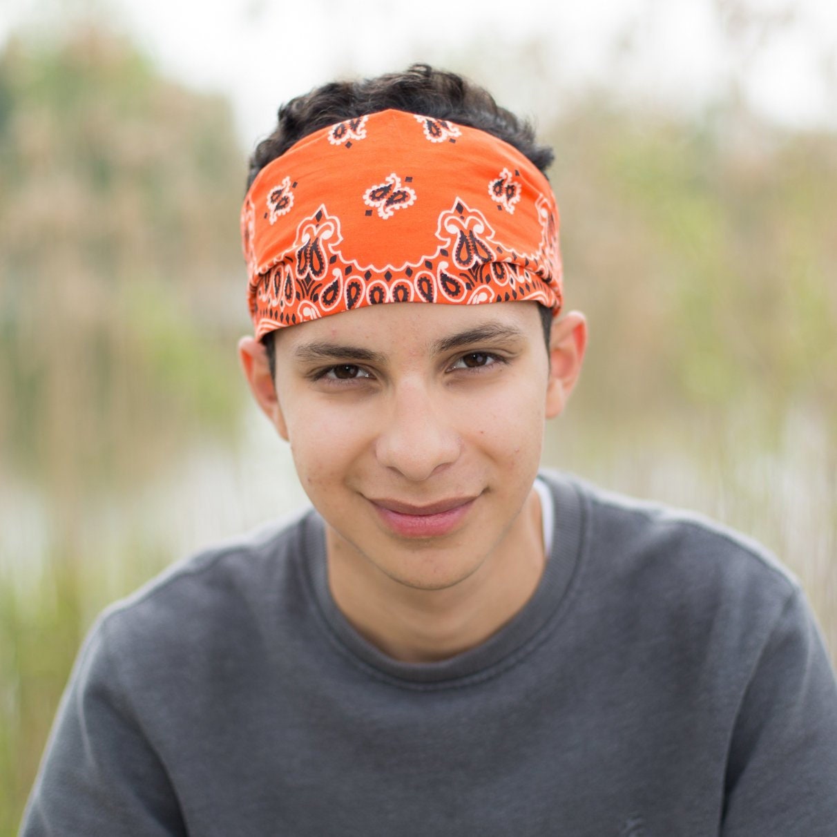 Bandeau Orange Bandana ✔️ 5 » de large ✔️ disponible en plusieurs tailles p...