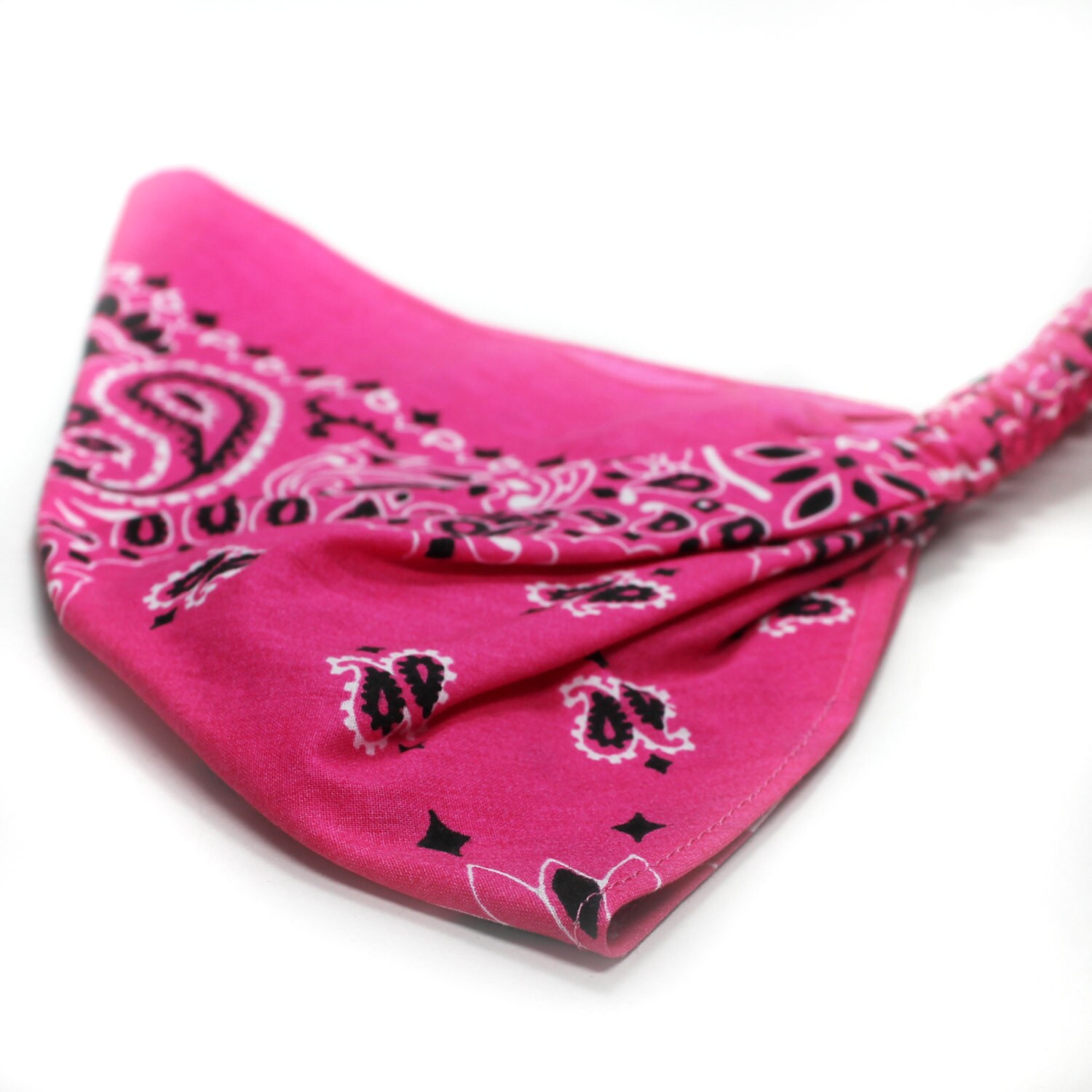 Head Scarf Kerchief Hot Pink Head Scarf Fashion Bandana | Etsy